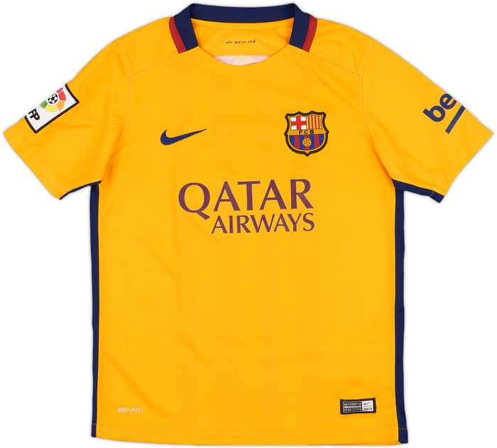 2015-16 Barcelona Away Shirt - 8/10 - (M.Boys)
