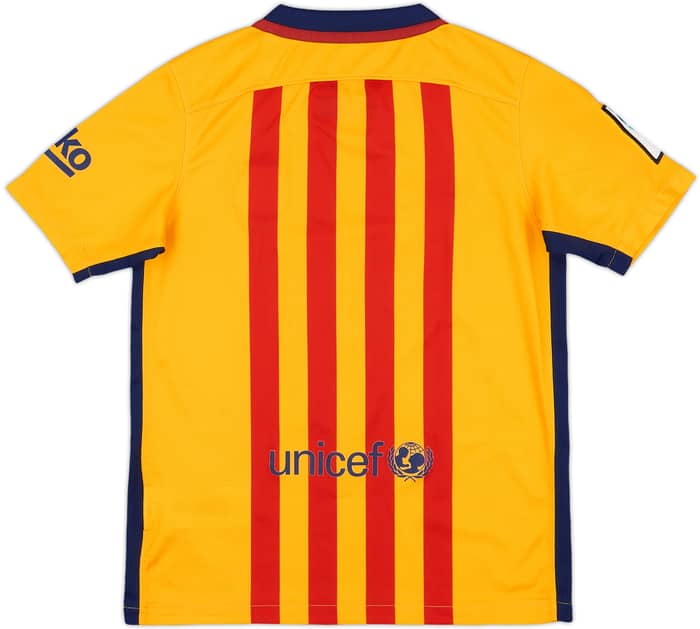 2015-16 Barcelona Away Shirt - 8/10 - (M.Boys)