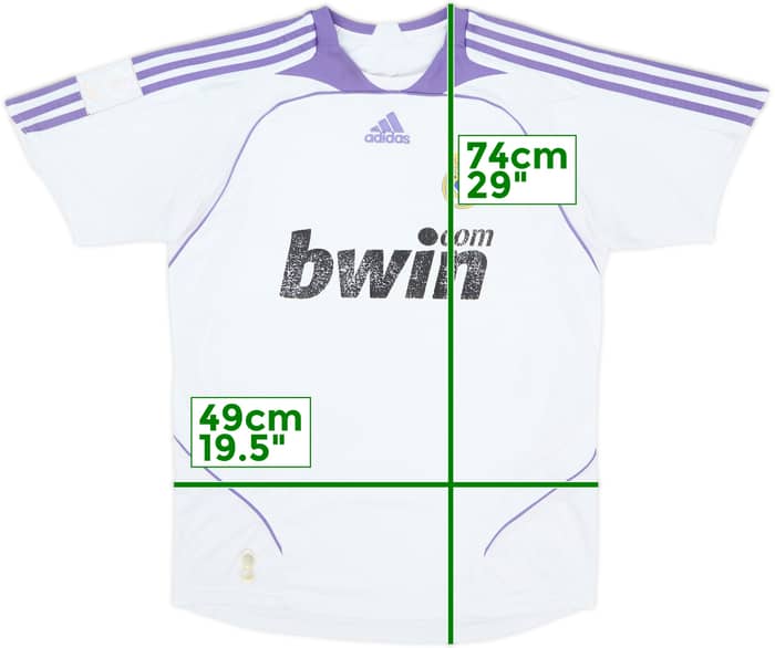 2007-08 Real Madrid Home Shirt - 4/10 - (15-16 Years)