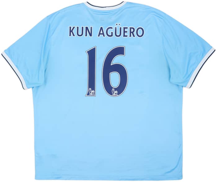 Camiseta de local del Manchester City 2013-14 Kun Aguero #16 - 6/10 - (3XL)