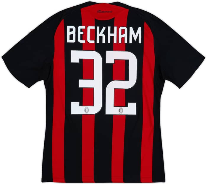 2008-09 AC Milan Home Shirt Beckham #32 - 5/10 - (S)
