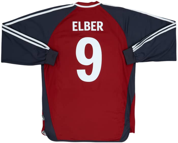 2001-02 Bayern Munich Version joueur Domicile Maillot manches longues Elber #9 - 6/10 - (M)