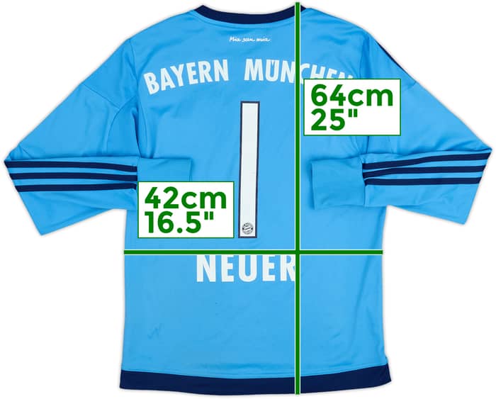 2015-16 Bayern Munich GK Shirt Neuer #1 - 7/10 - (13-14 Years)