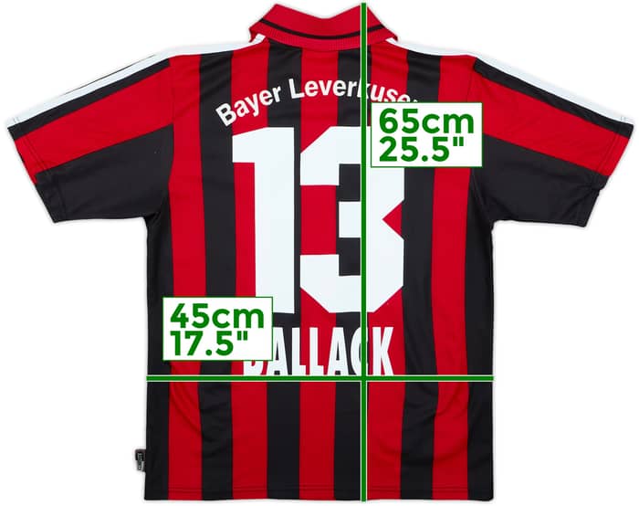 2001-02 Bayer Leverkusen Home Shirt Ballack #13 - 8/10 - (Y)