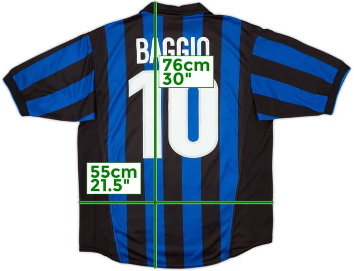 1998-99 Inter Milan Home Shirt Baggio #10 - 7/10 - (M)
