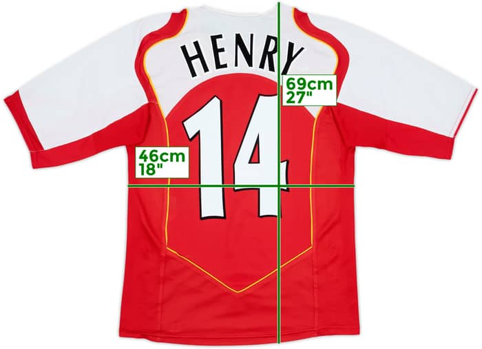 2004-05 Arsenal Home Shirt Henry #14 - 8/10 - (S)