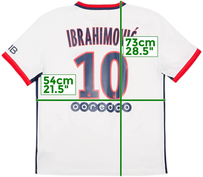 2015-16 Paris Saint-Germain Away Shirt Ibrahimovic #10 - 6/10 - (L)