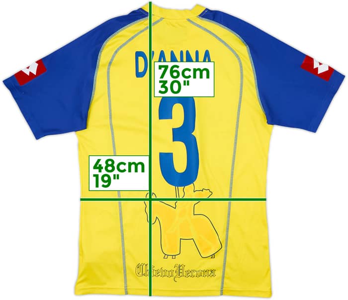2005-06 Chievo Verona Home Shirt D'Anna #3 - 6/10 - (L)