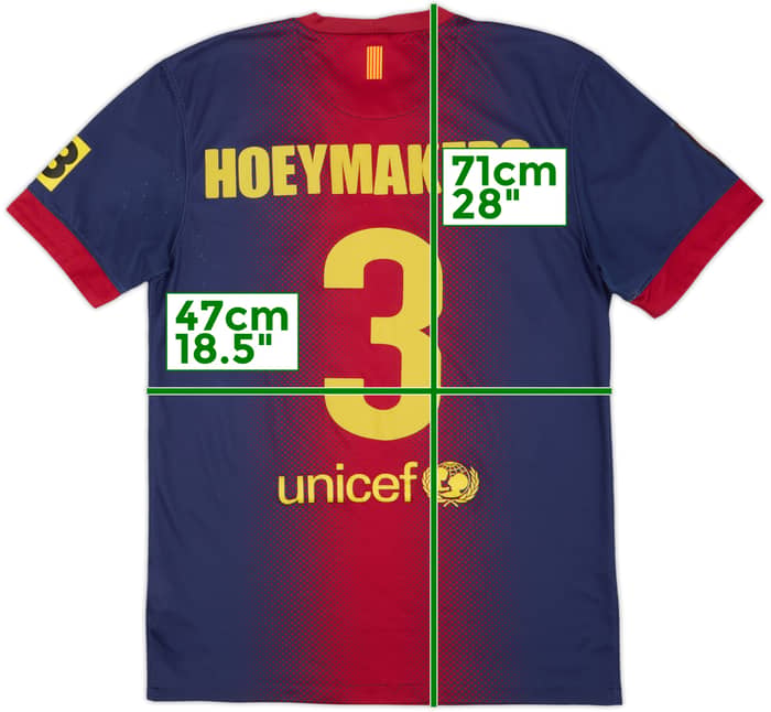 Camiseta de local del Barcelona 2012-13 Hoeymakers #3 - 6/10 - (S)