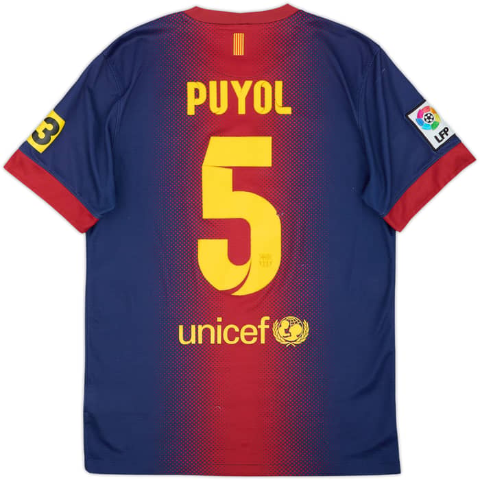 2012-13 Barcelona Home Shirt Puyol #5 - 6/10 - (S)