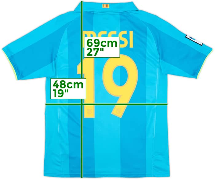 2007-09 Barcelona Away Shirt Messi #19 - 10/10 - (13-15 Years)