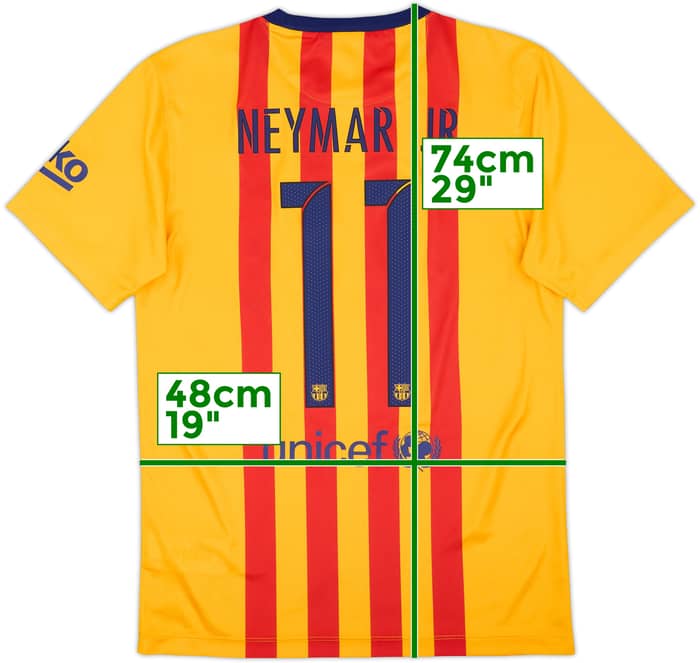 2015-16 Barcelona Basic Away Shirt Neymar Jr #11 - 8/10 - (S)