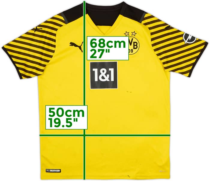 2021-22 Borussia Dortmund Home Shirt - 5/10 - (15-16 Years)