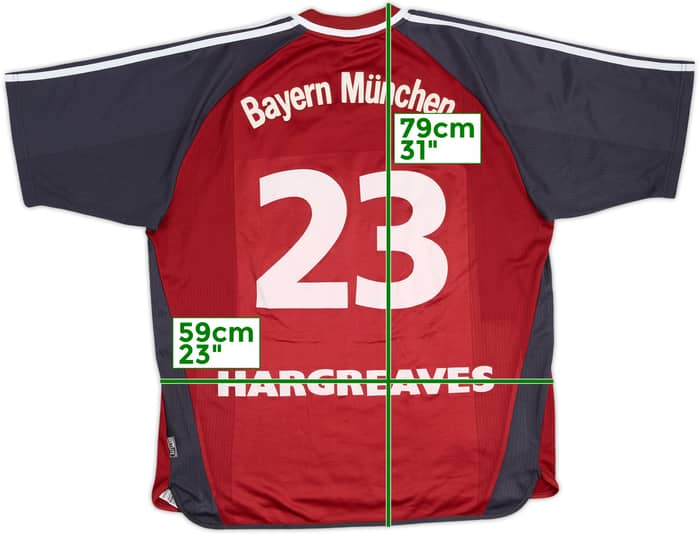 2001-02 Bayern Munich Home Shirt Hargreaves #23 - 8/10 - (XL)