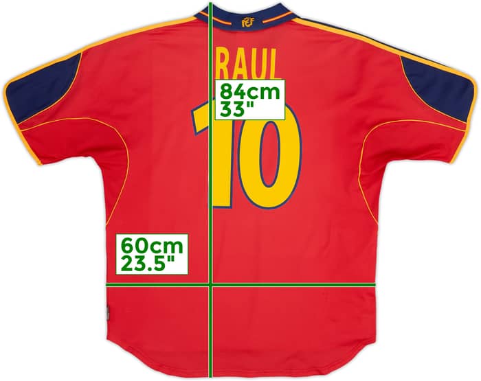 1999-02 Spain Home Shirt Raul #10 - 5/10 - (XL)