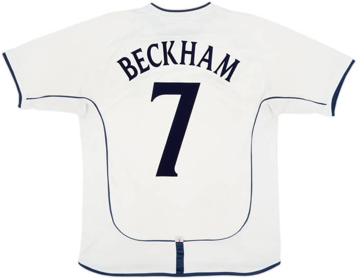 2001-03 England Home Shirt Beckham #7 - 4/10 - (M)