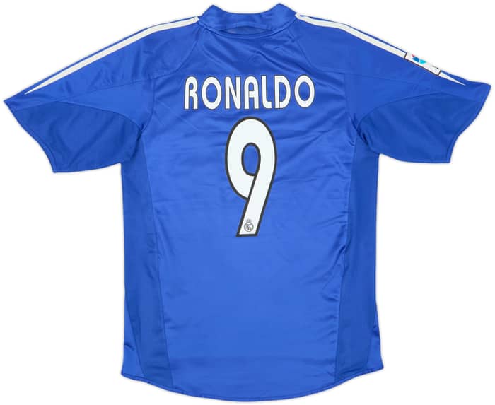 Camiseta de la tercera equipación del Real Madrid 2004-05 Ronaldo #9 - 7/10 - (S)