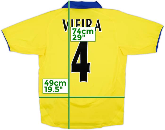 2003-05 Arsenal Away Shirt Vieira #4 - 9/10 - (S)