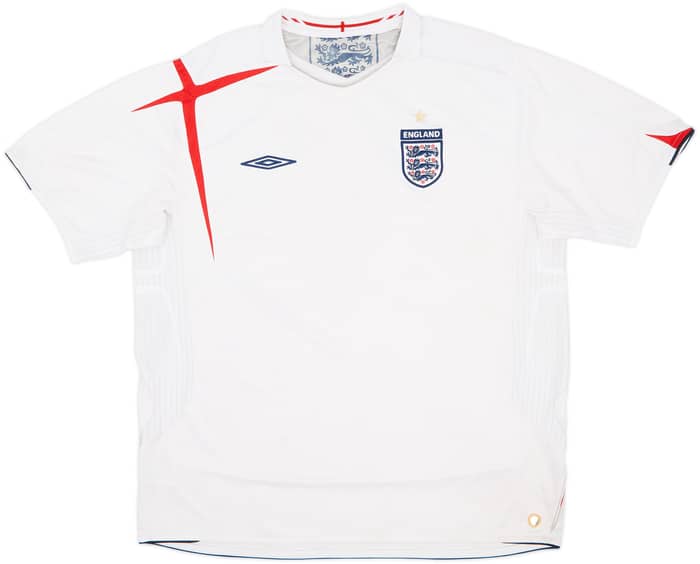 2005-07 England Home Shirt - 5/10 - (XXL)