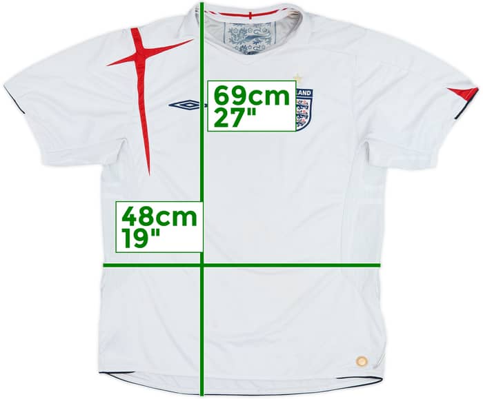 2005-07 England Home Shirt - 4/10 - (L)