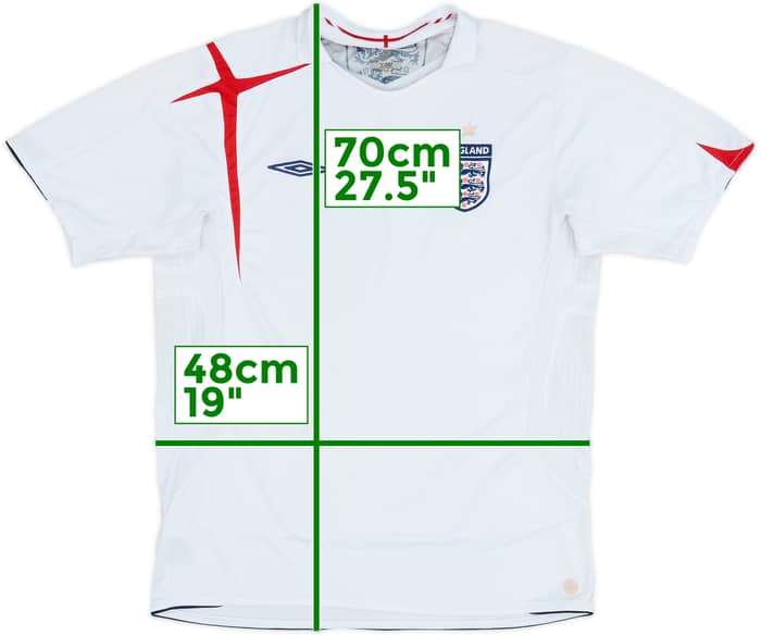 2005-07 England Home Shirt - 5/10 - (L)