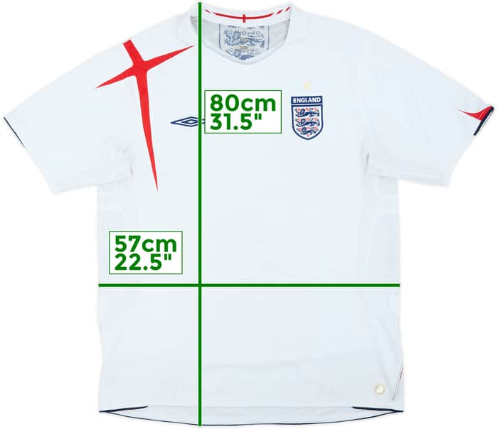 2005-07 England Home Shirt - 5/10 - (XL)