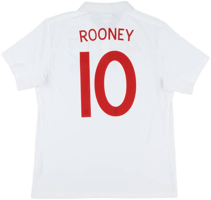2009-10 England 'South Africa' Home Shirt Rooney #10 - 8/10 - (L)