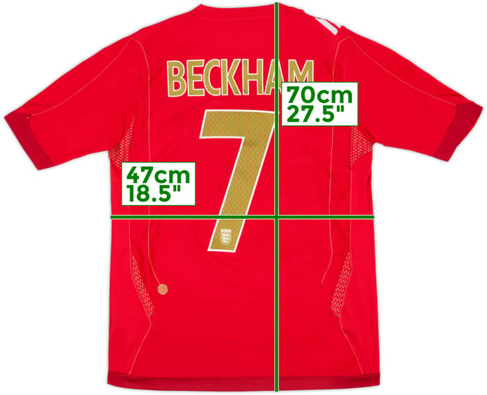 2006-08 England Away Shirt Beckham #7 - 5/10 - (S)