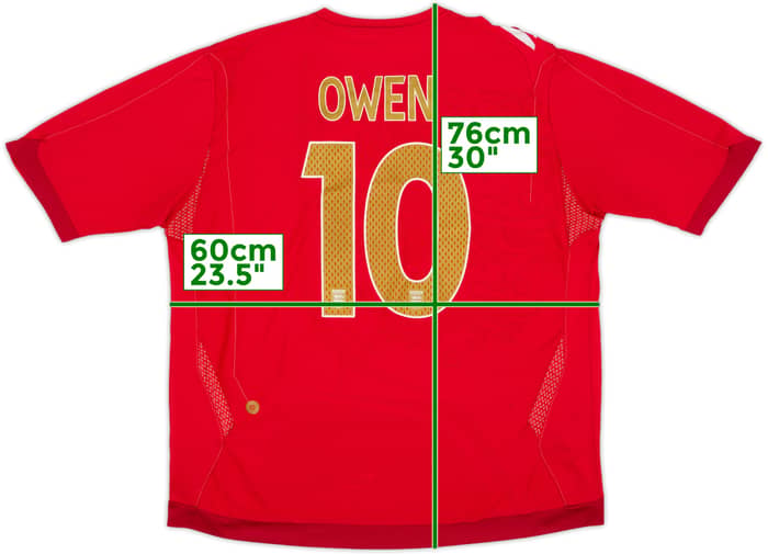 2006-08 England Away Shirt Owen #10 - 6/10 - (XXL)