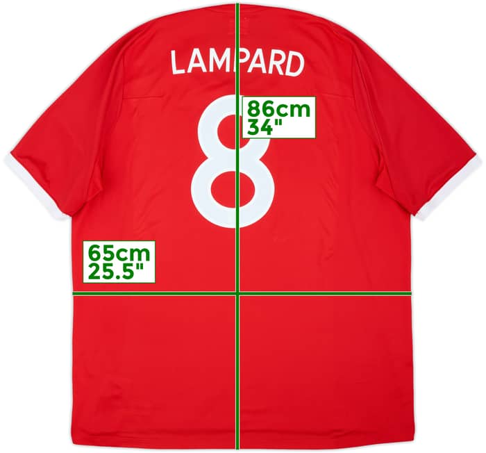 Camiseta de visitante de Inglaterra 2010-11 Lampard #8 - 10/10 - (3XL)