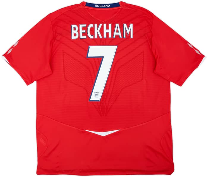 2008-10 England Away Shirt Beckham #7 - 5/10 - (XXL)