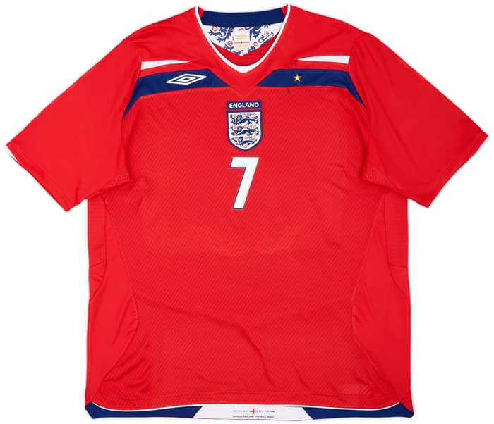 2008-10 England Away Shirt Beckham #7 - 5/10 - (XXL)