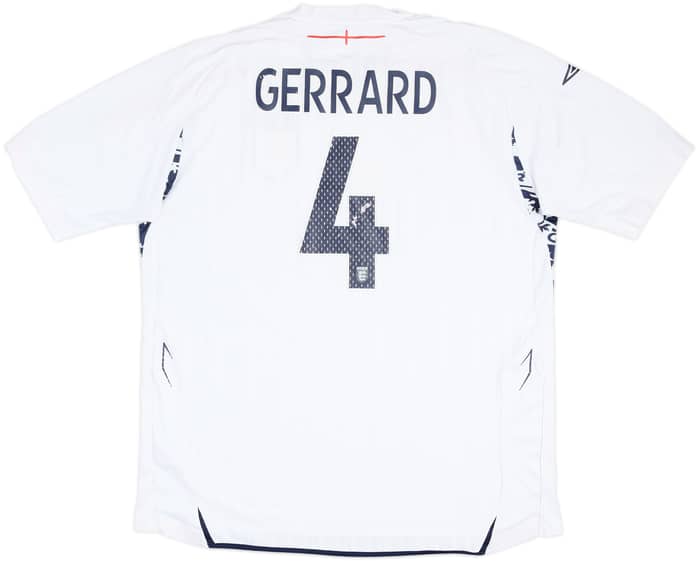 2007-09 England Home Shirt Gerrard #4 - 5/10 - (XXL)