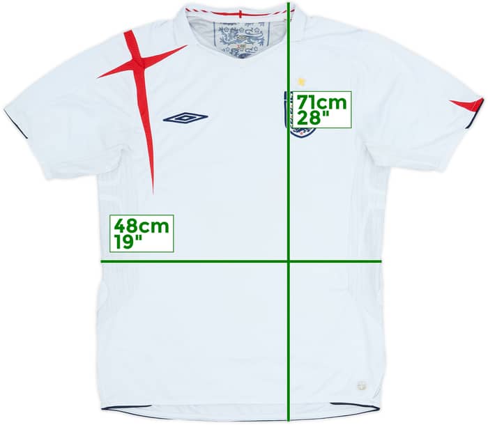 2005-07 England Home Shirt - 5/10 - (M)