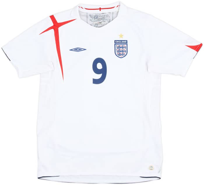 2005-07 England Home Shirt Rooney #9 - 8/10 - (XL.Boys)
