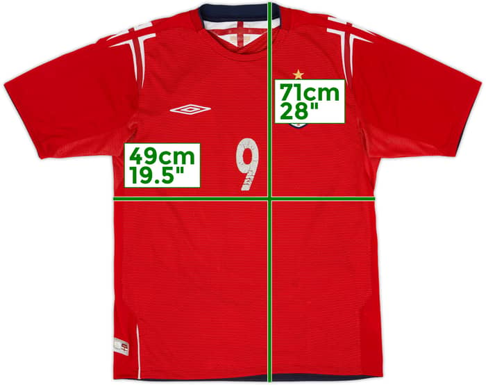 2004-06 England Away Shirt #9 - 4/10 - (M)