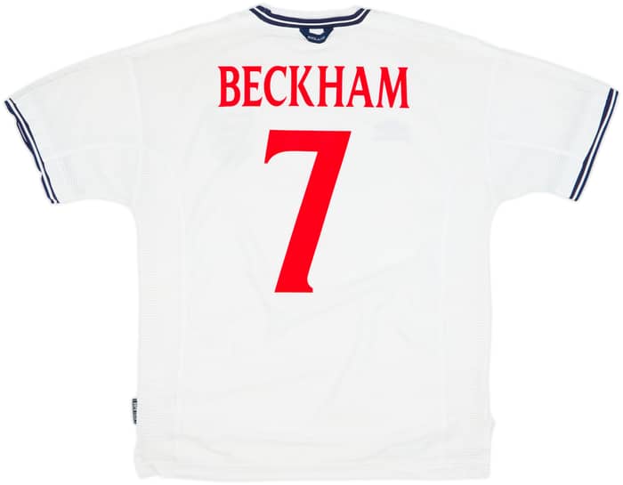 1999-01 England Home Shirt Beckham #7 - 6/10 - (L)