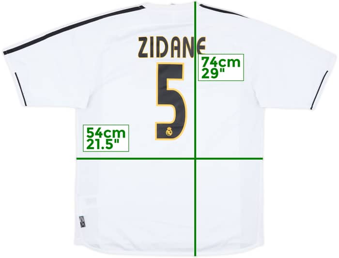 2003-04 Real Madrid Home Shirt Zidane #5 - 10/10 - (M)