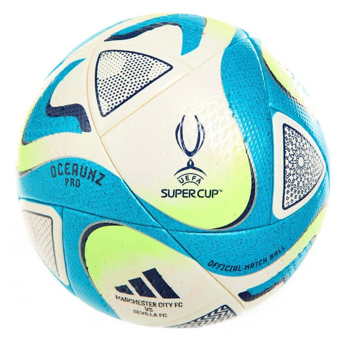 2023-24 UEFA Super Cup adidas Oceanzu Official Match Ball (Man City vs Sevilla) - 5/10 - (Size 5)