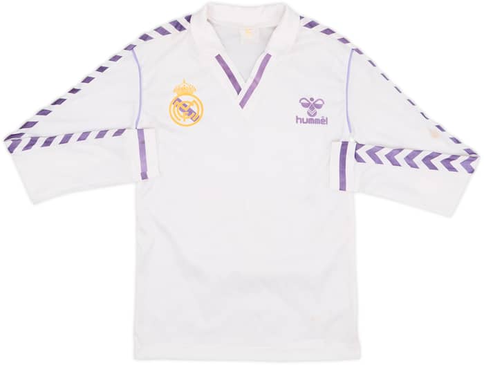 1986-88 Real Madrid Home L/S Shirt - 6/10 - (S.Boys)