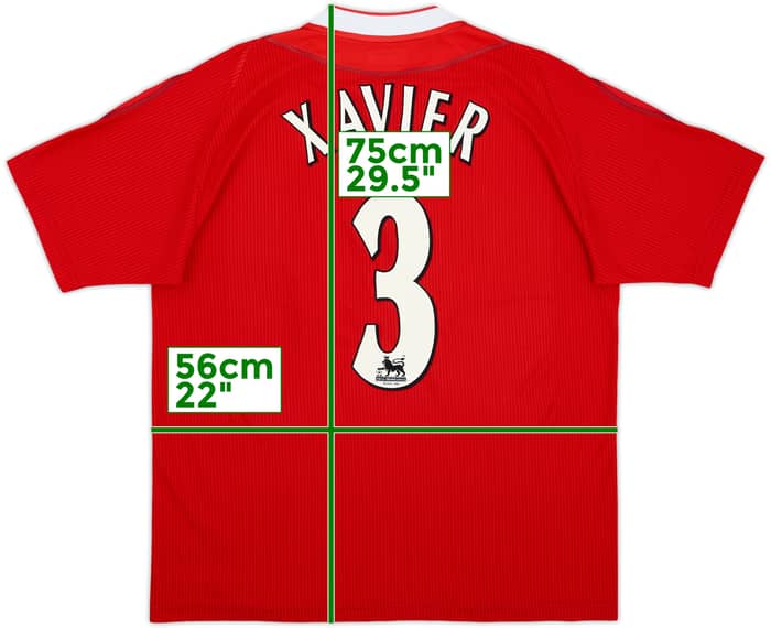 2002-04 Liverpool Home Shirt Xavier #3 - 9/10 - (L)