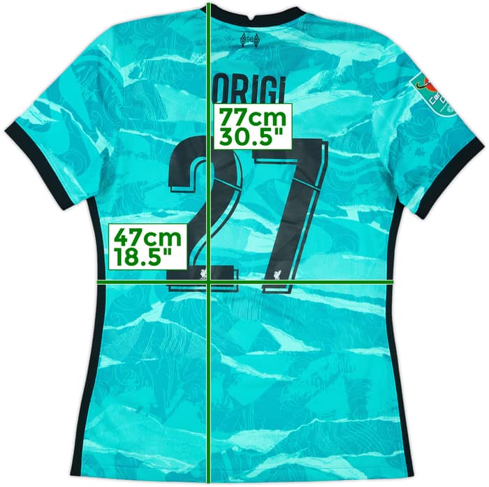 2020-21 Liverpool Match Issue Carabao Cup Away Shirt Origi #27