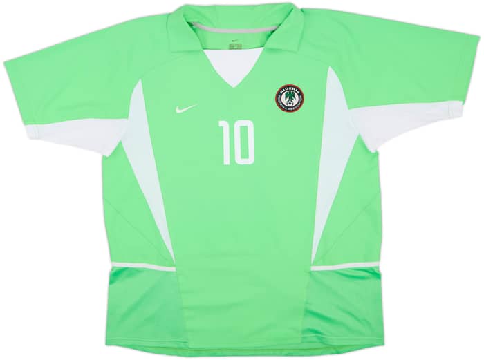 2002-04 Nigeria Home Shirt Okocha #10 - 9/10 - (XL)