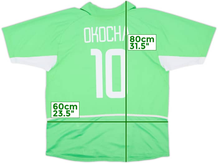 2002-04 Nigeria Home Shirt Okocha #10 - 9/10 - (XL)