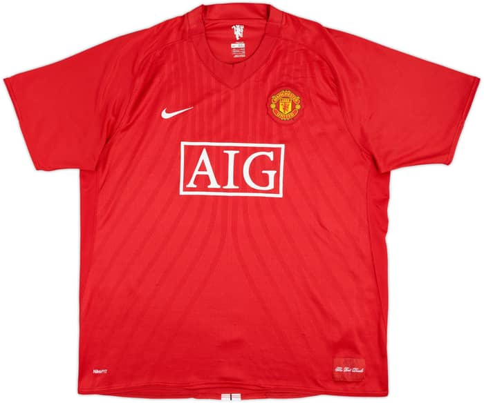 2007-09 Manchester United Home Shirt Hargreaves #8 - 6/10 - (XXL)