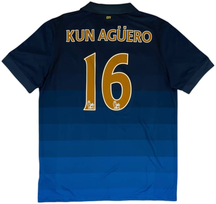 2014-15 Manchester City Away Shirt Kun Aguero #16 - 6/10 - (L)