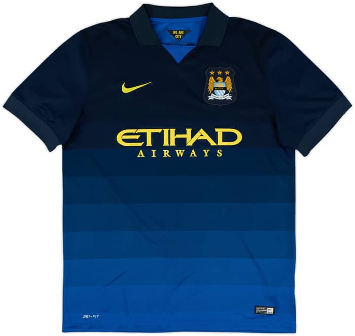 2014-15 Manchester City Away Shirt Kun Aguero #16 - 6/10 - (L)