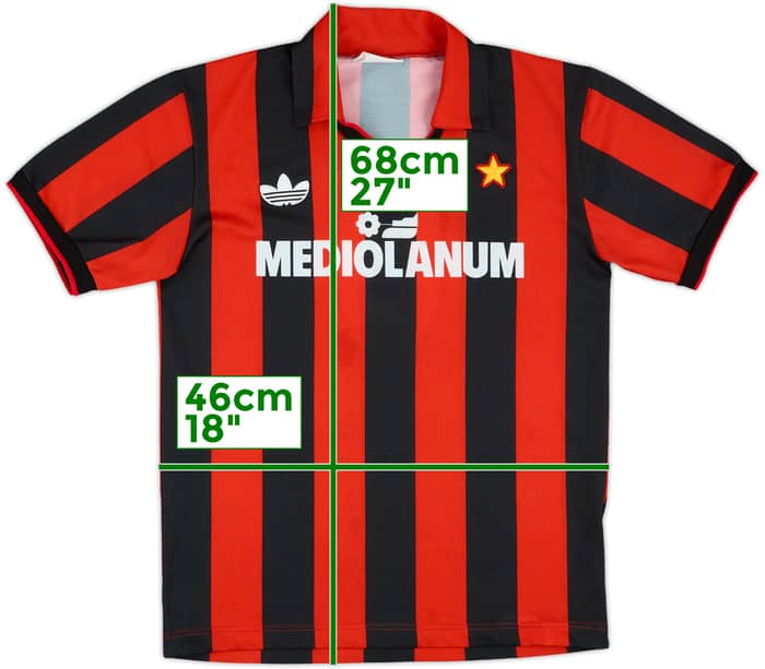 1991-92 AC Milan Home Shirt #9 - 8/10 - (XS)