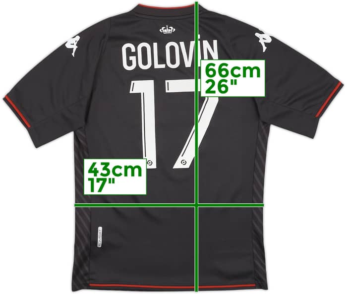 2021-22 Monaco Away Shirt Golovin #17 - 8/10 - (S)