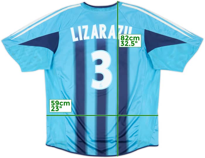 2004-05 Olympique Marseille Away Shirt Lizarazu #3 - 8/10 - (XL)